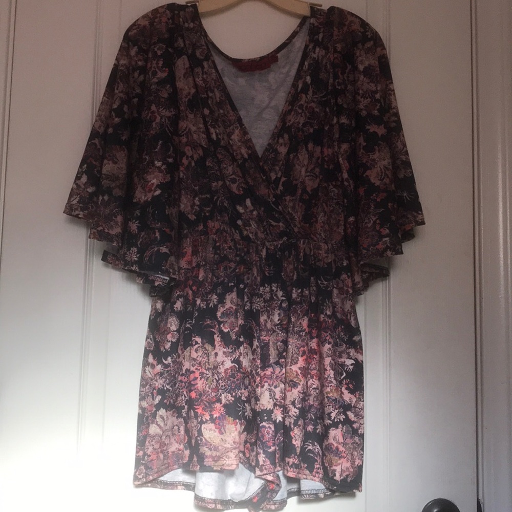 BooHoo floral print Romper